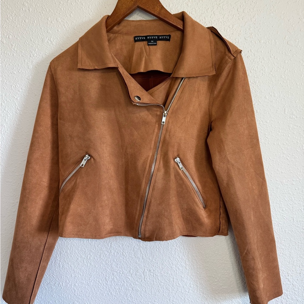 HYFVE Women's Brown Suede Jacket (0018)